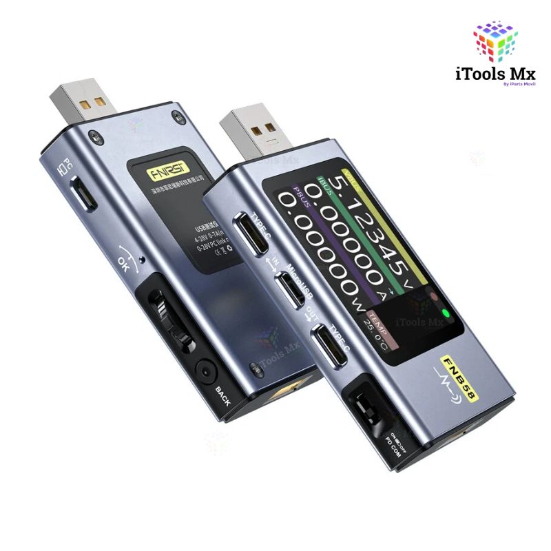 TESTER DIGITAL CON DETECCION DE CARGA RAPIDA FNIRSI FNB58