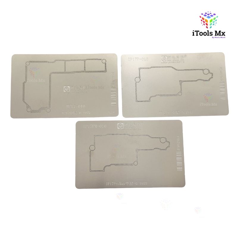 STENCIL PARA INTERPOSER SERIES IPHONE 17 PARA BASE AMAOE 0.10mm