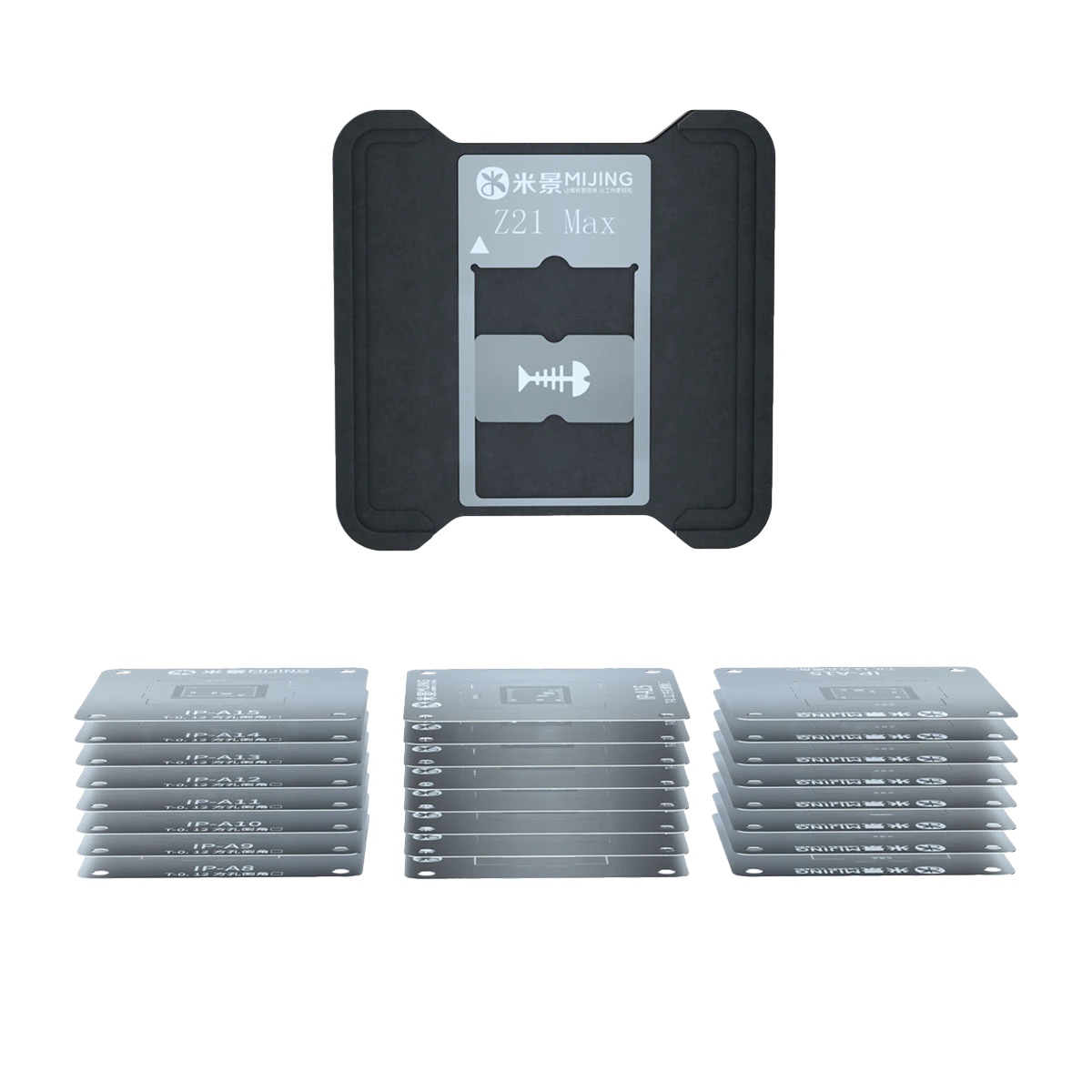 SET STENCIL CON BASE PARA CPU IPHONE MIJING Z21 MAX