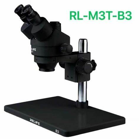 MICROSCOPIO TRINOCULAR RELIFE M3T-B3 CON BASE AMPLIA