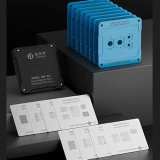BASE MAGNETICA CON KIT DE STENCIL JTX SM-01 IPHONE 8 - 14 PRO MAX