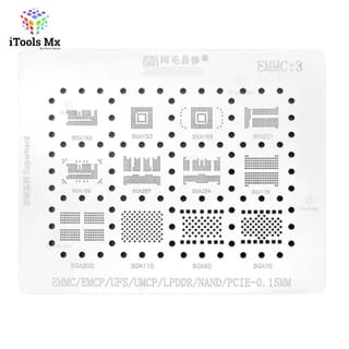 STENCIL AMAOE BGA EMMC/EMCP/UFS/UMCP/LPDDR/NAND/PCIE DE 0.15MM