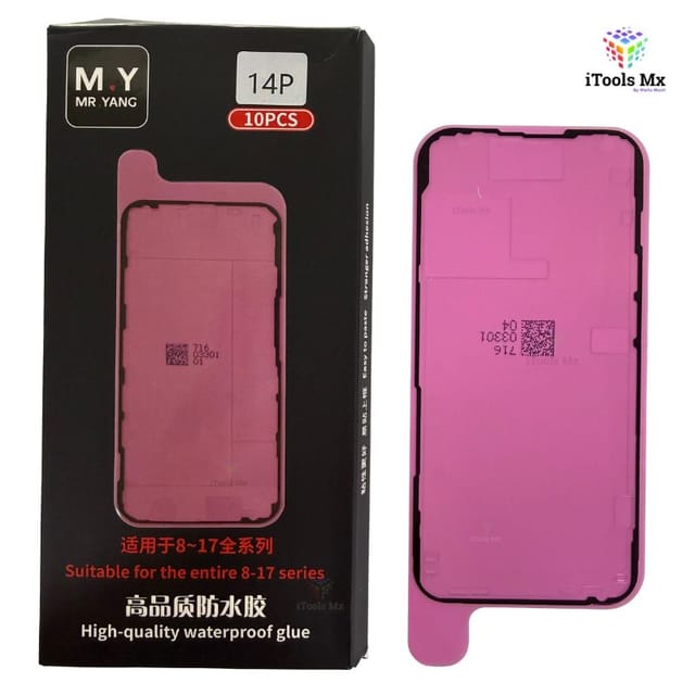 ADHESIVO IMPERMEABLE PARA IPHONE 14 PRO – SELLO DE PANTALLA - VENTA POR PIEZA