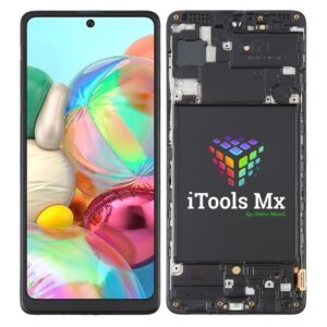 LCD Y TOUCH SAMSUNG A71 A715 OLED CON MARCO MICA PEQUEÑA