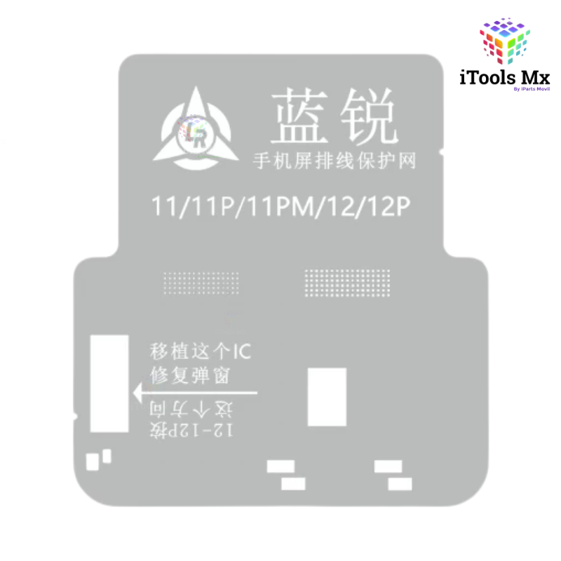 STENCIL PARA IC DE LCD IPHONE 11-11P-11PM-12-12P LANRUI