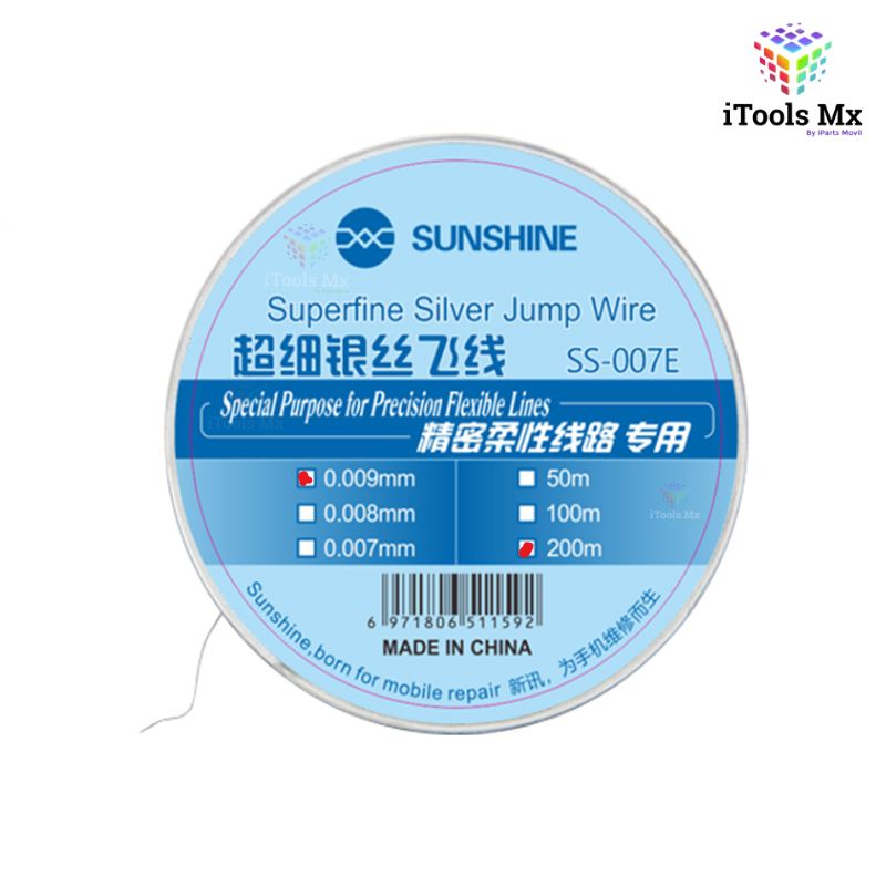 HILO PARA JUMPER DE PLATA SUNSHINE SS-007E 200m 0.009mm