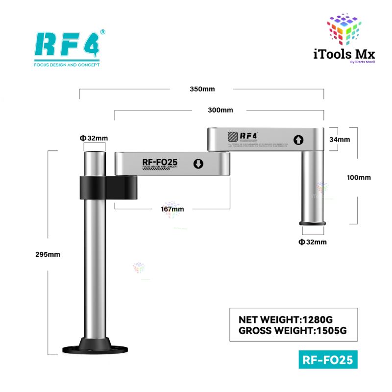 BRAZO UNIVERSAL PARA MICROSCOPIO RF4 RF-F025