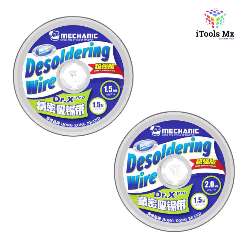 MALLA PARA DESOLDAR MECHANIC DR.X PRO 1.5mm Ò 2.0mm