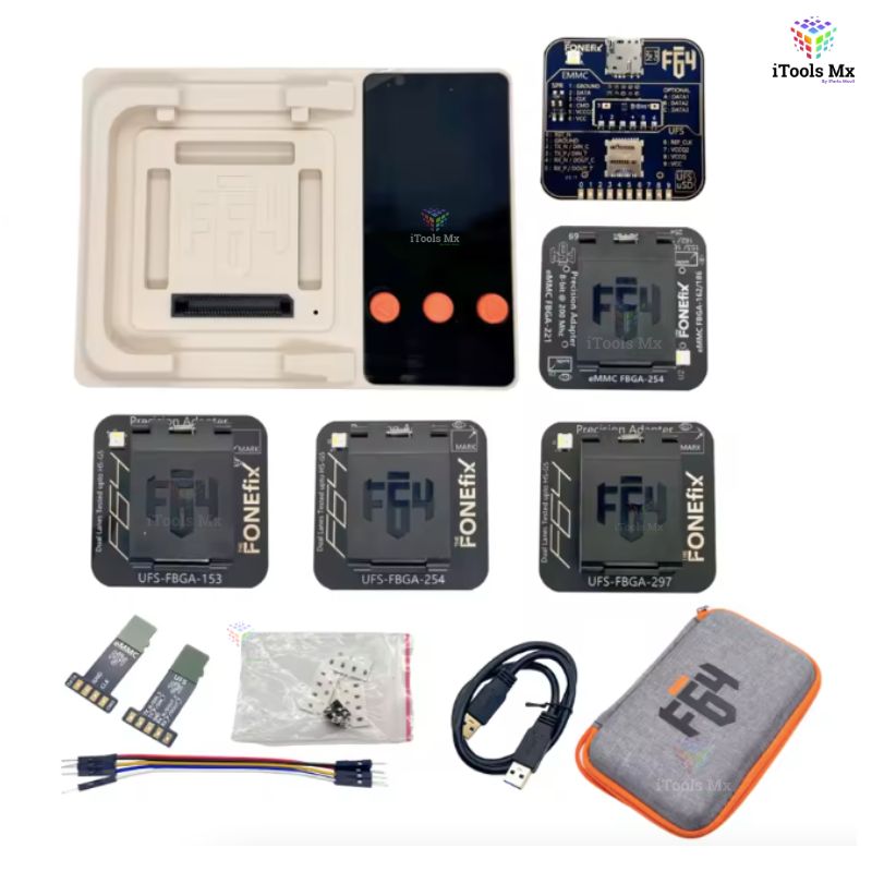 PROGRAMADOR FLASH F64 ULTRA NAND PARA TARJETAS DE MEMORIA UFS EMMC MICROSD NANO
